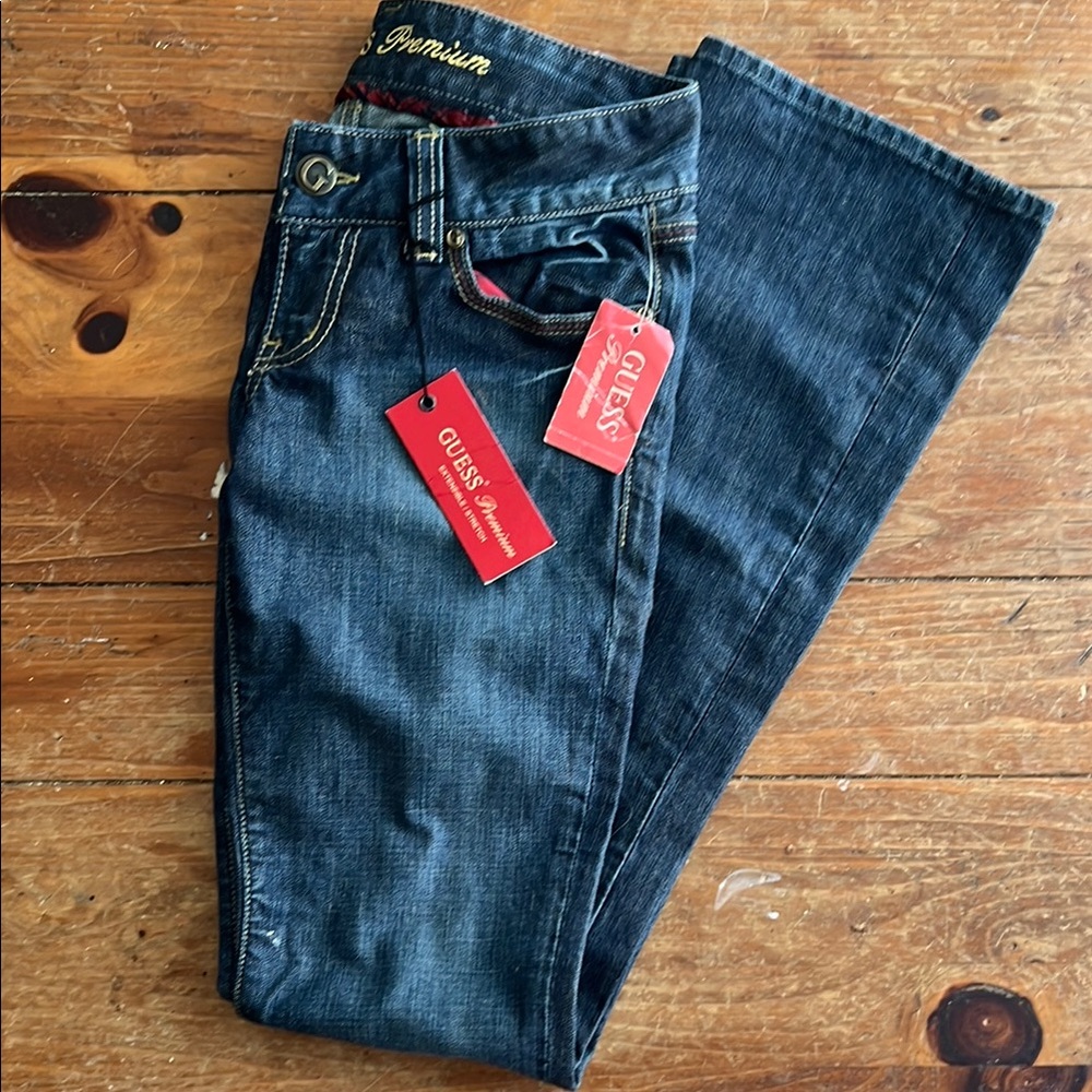 GUESS  PREMIUM STRETCH Patent leather pocket Jeans 24
